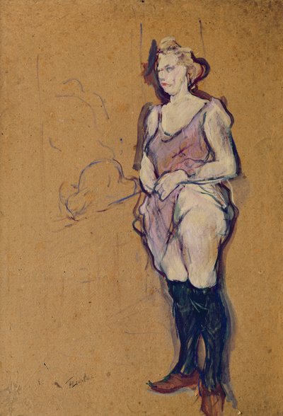 Woman Holding Her Dress or Woman in a Brothel by Henri de Toulouse Lautrec